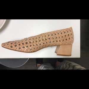 Miista taissa square heel square toe pumps